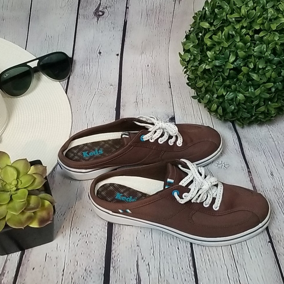 Keds Shoes Keds Lace Up Canvas Brown Mule Sneakers Poshmark
